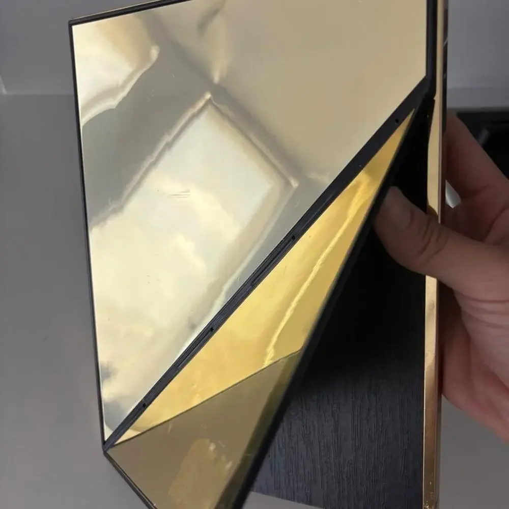 Gold and burgundy geometric picture frame  - Made in Italy